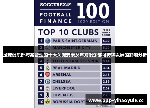足球俱乐部财务管理的十大关键要素及其对俱乐部可持续发展的影响分析 足球俱乐部财务管理的十大关键要素及其对俱乐部可持续发展的影响分析